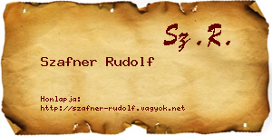 Szafner Rudolf névjegykártya
